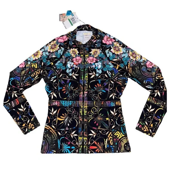 NWT Johnny Was JOY Surf Shirt & Bikini Bottoms [2-Pc] - Picture 3 of 11